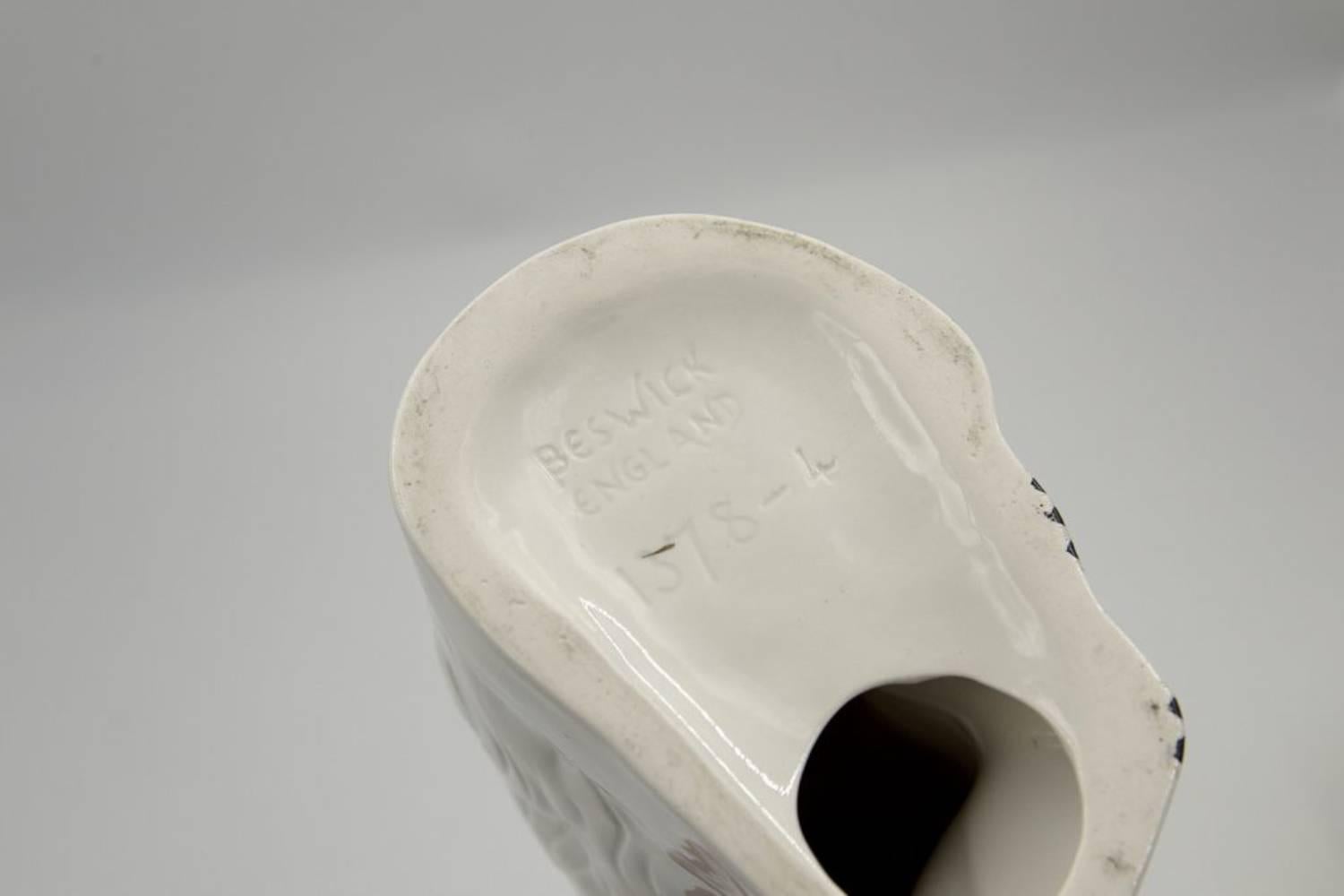 Mitte des Jahrhunderts Staffordshire Keramik Spaniel Kaminsims Hunde 1378 4 aus Beswick, 1960er Jahre im Angebot 1