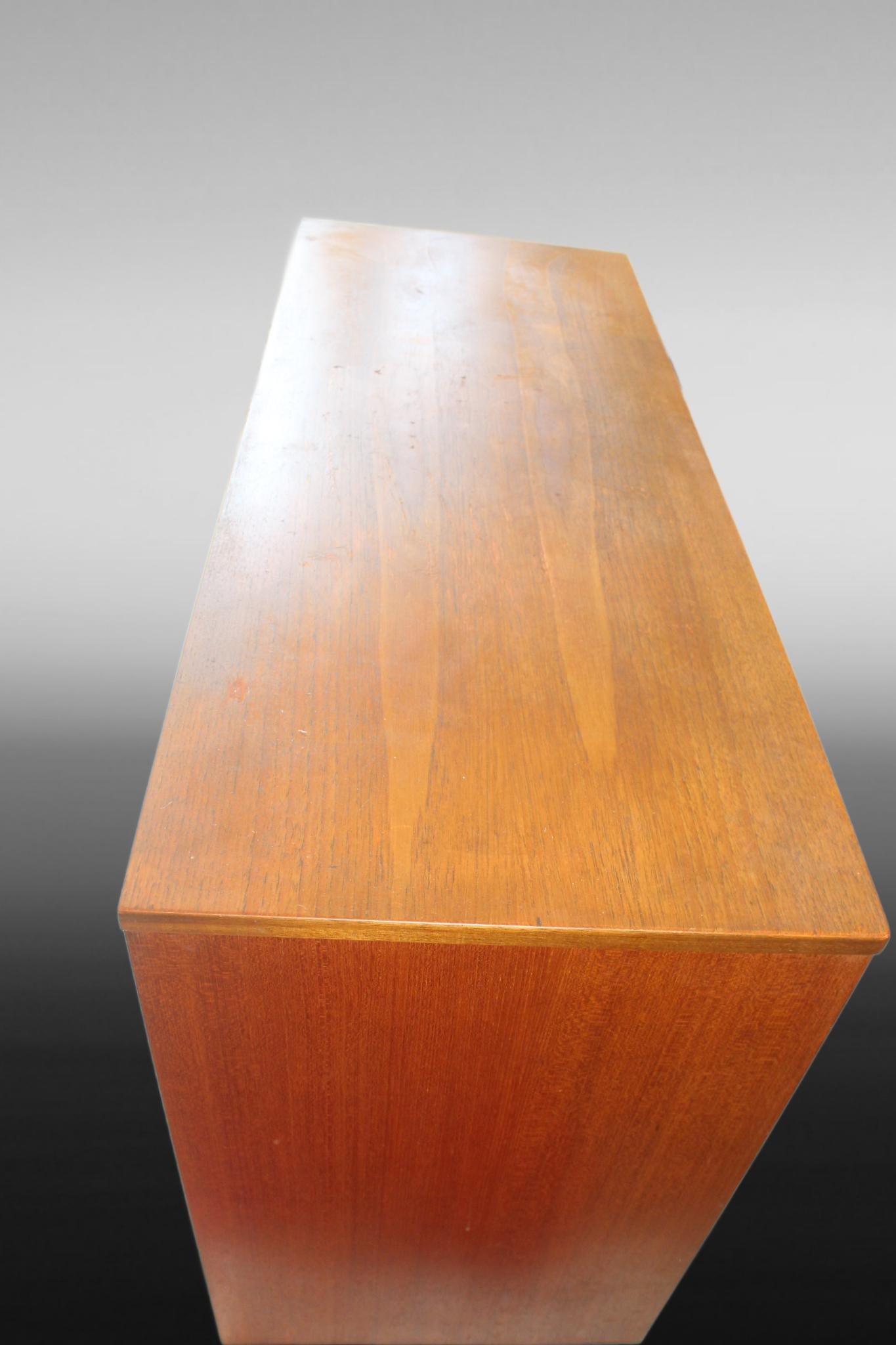 20th Century Mid Century Stag Cantata Teak Double Chest of Drawers For Sale