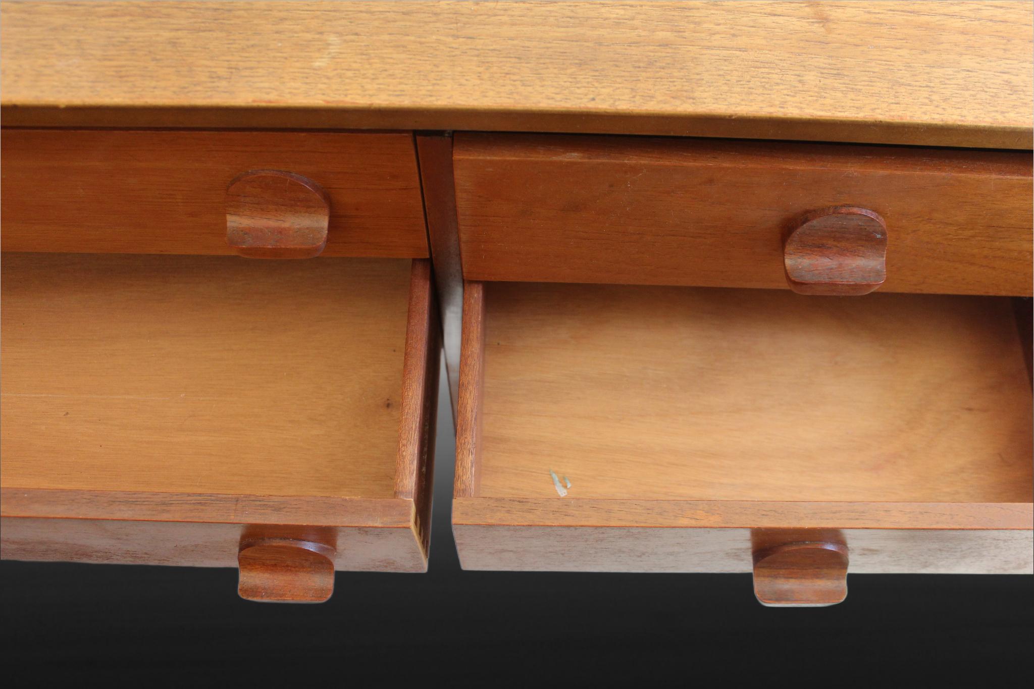Mid Century Stag Cantata Teak Double Chest of Drawers For Sale 2