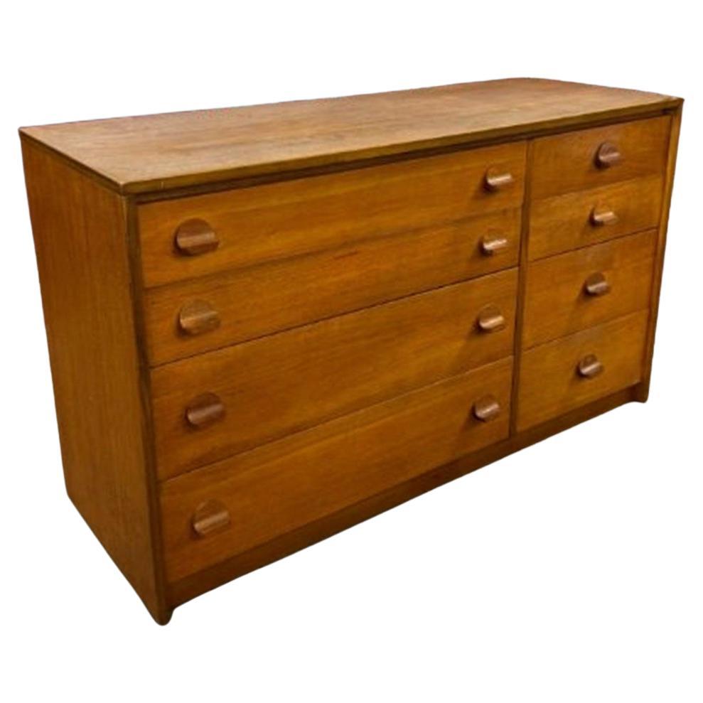 Mid Century Stag Cantata Teak Double Chest of Drawers