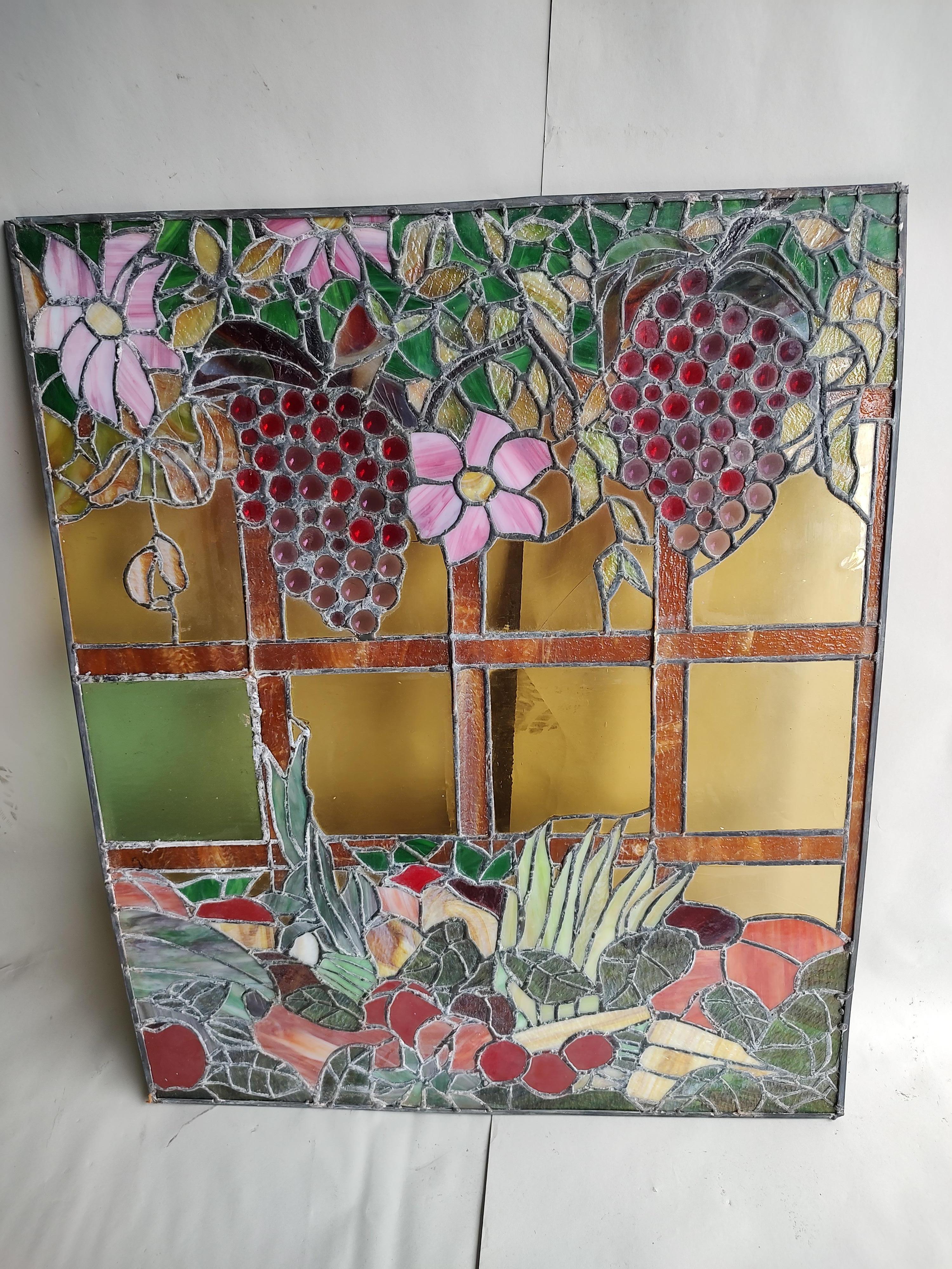 Hand-Crafted Midcentury Stained Glass Window Panels by Rainbow Studios NY, circa 1965 #3 For Sale