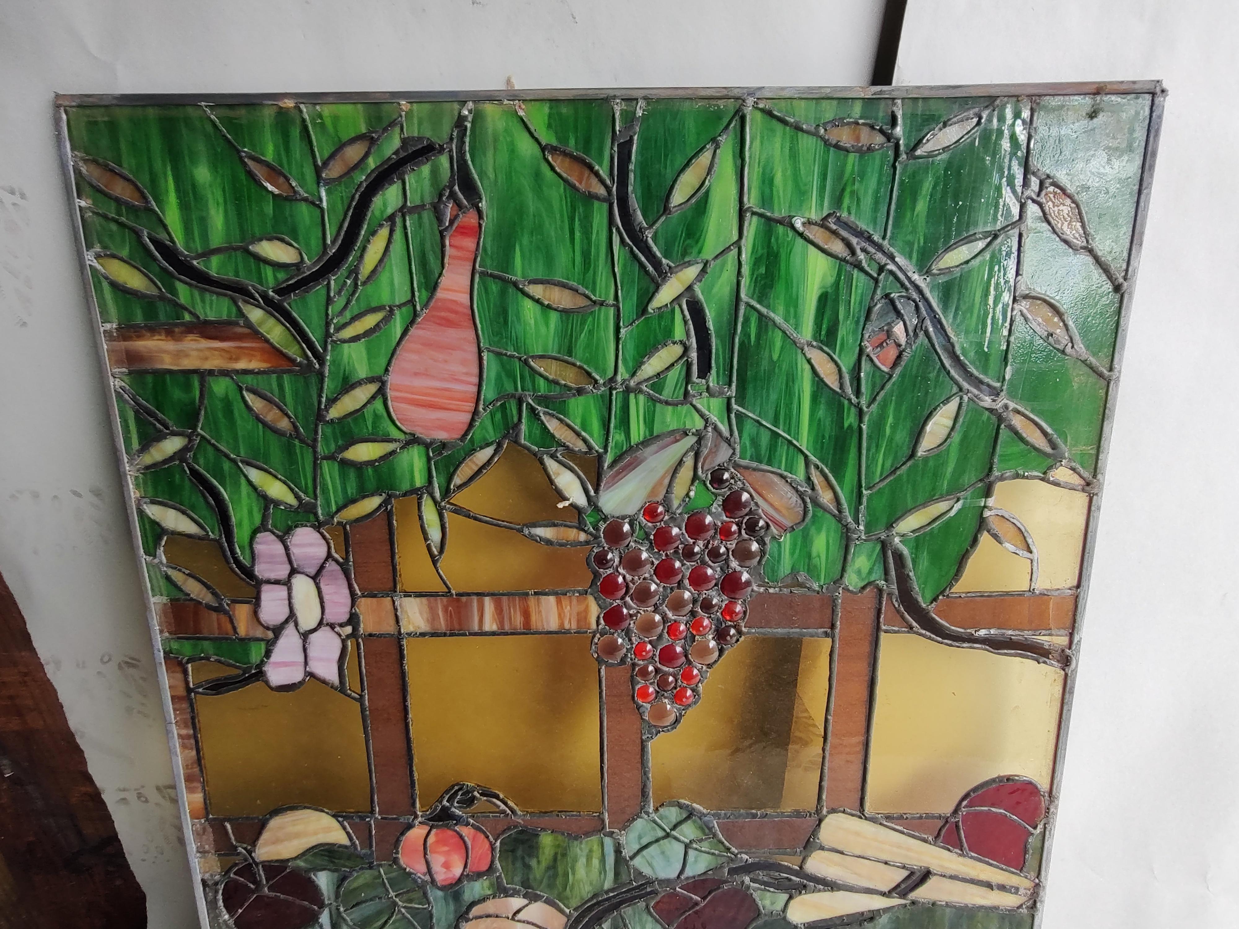 Mid-20th Century Midcentury Stained Glass Window Panels by Rainbow Studios NY, circa 1965 #2 For Sale