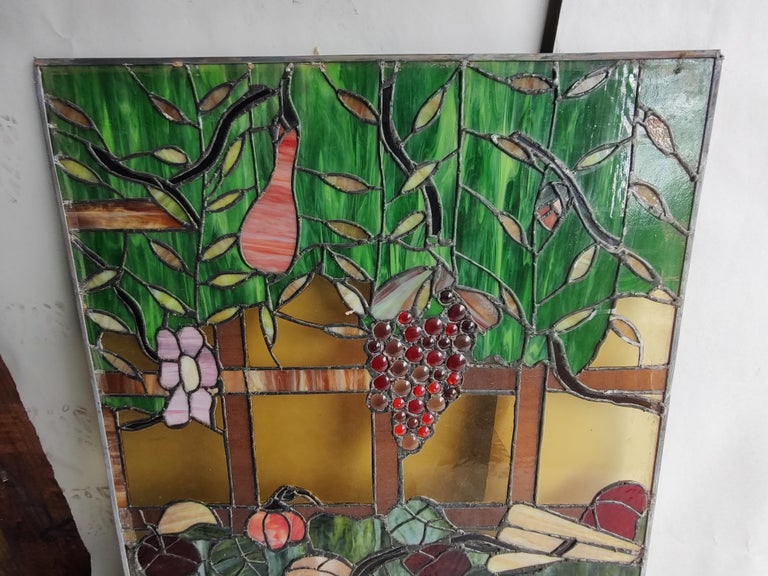 Midcentury Stained Glass Window Panels by Rainbow Studios NY, circa