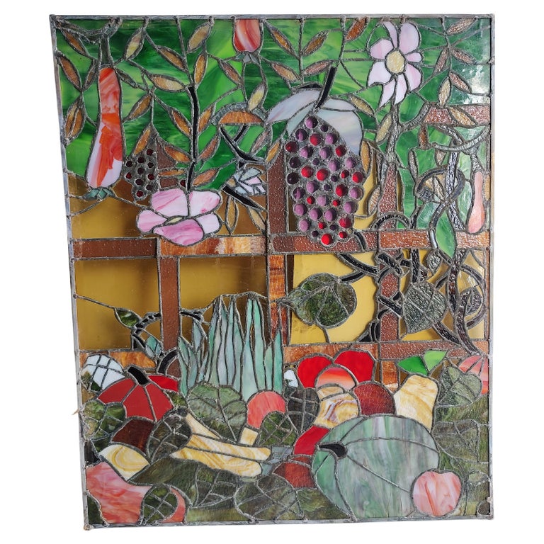 Midcentury Stained Glass Window Panels by Rainbow Studios NY, circa