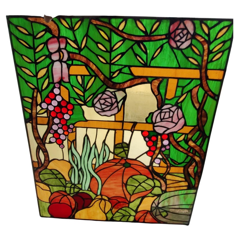 Midcentury Stained Glass Window Panels by Rainbow Studios NY, circa 1965 For Sale at 1stDibs