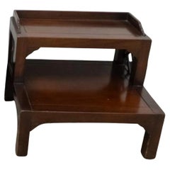 Mid-Century Stained Mahogany Bed Step