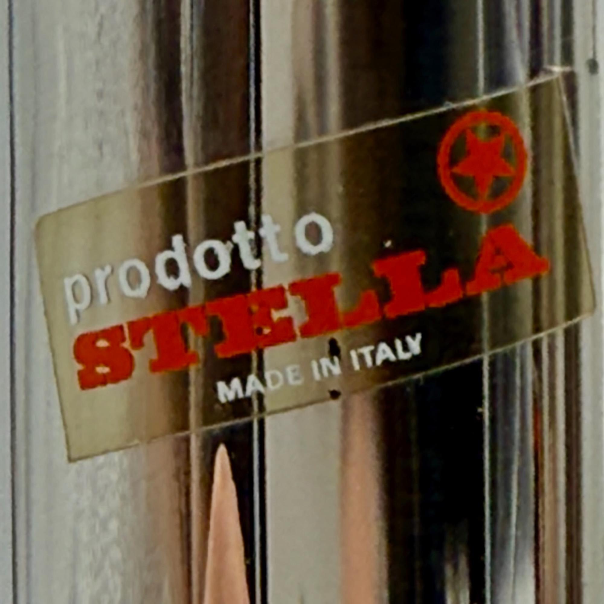 Mid Century Edelstahl Gewürzset Stella, Italien, 1970er Jahre, Set mit 6 Pieces (Moderne der Mitte des Jahrhunderts) im Angebot