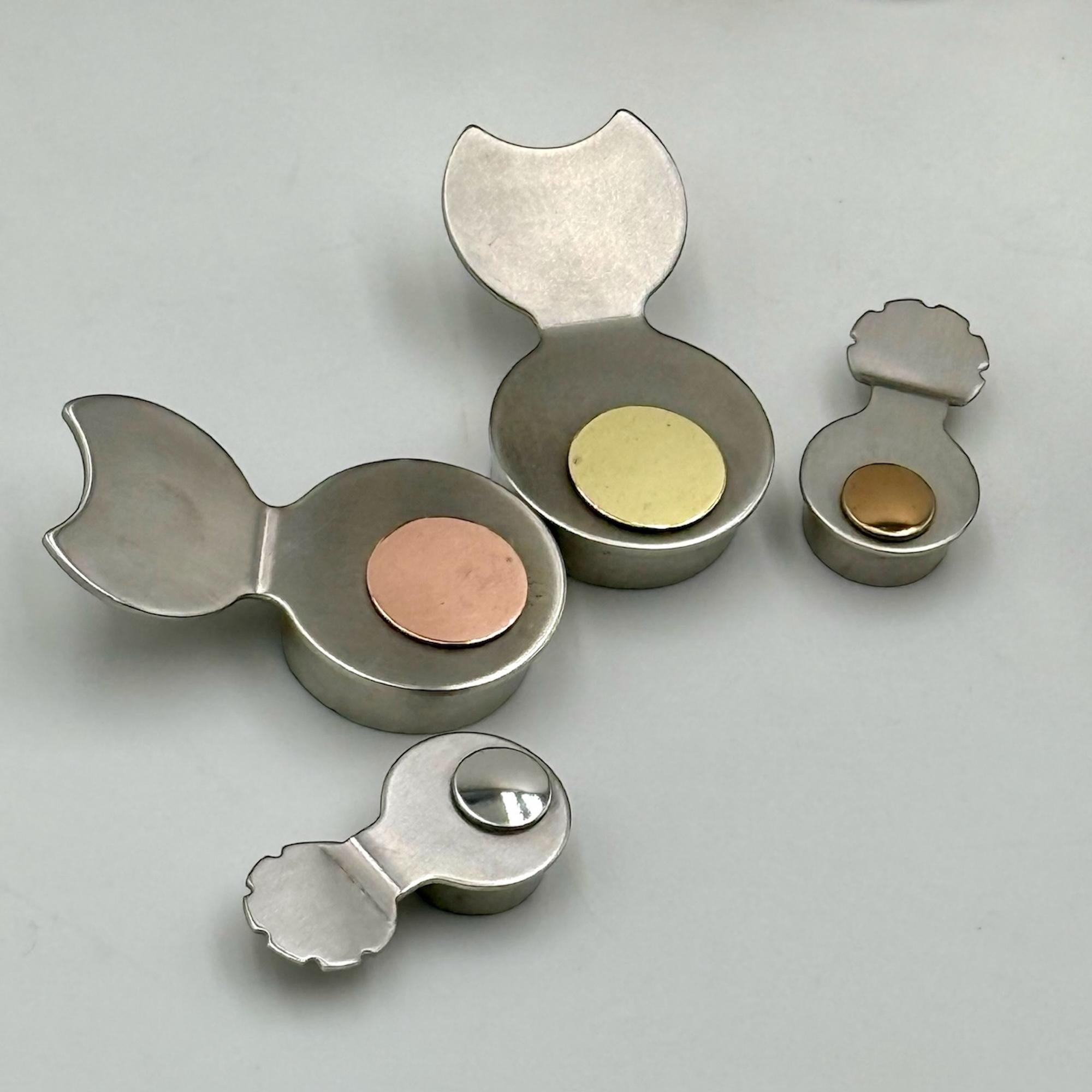 Mid Century Edelstahl Gewürzset Stella, Italien, 1970er Jahre, Set mit 6 Pieces im Angebot 3