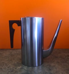 Midcentury Stainless Steel "Cylindia" Coffee Pot by Arne Jacobsen for Lauffer