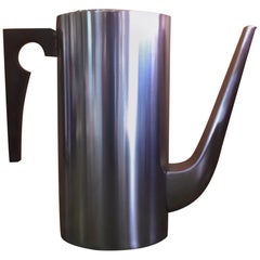Vintage Midcentury Stainless Steel "Cylindia" Coffee Pot by Arne Jacobsen for Lauffer
