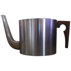 Vintage Midcentury Stainless Steel "Cylindia" Tea Pot by Arne Jacobsen for Lauffer