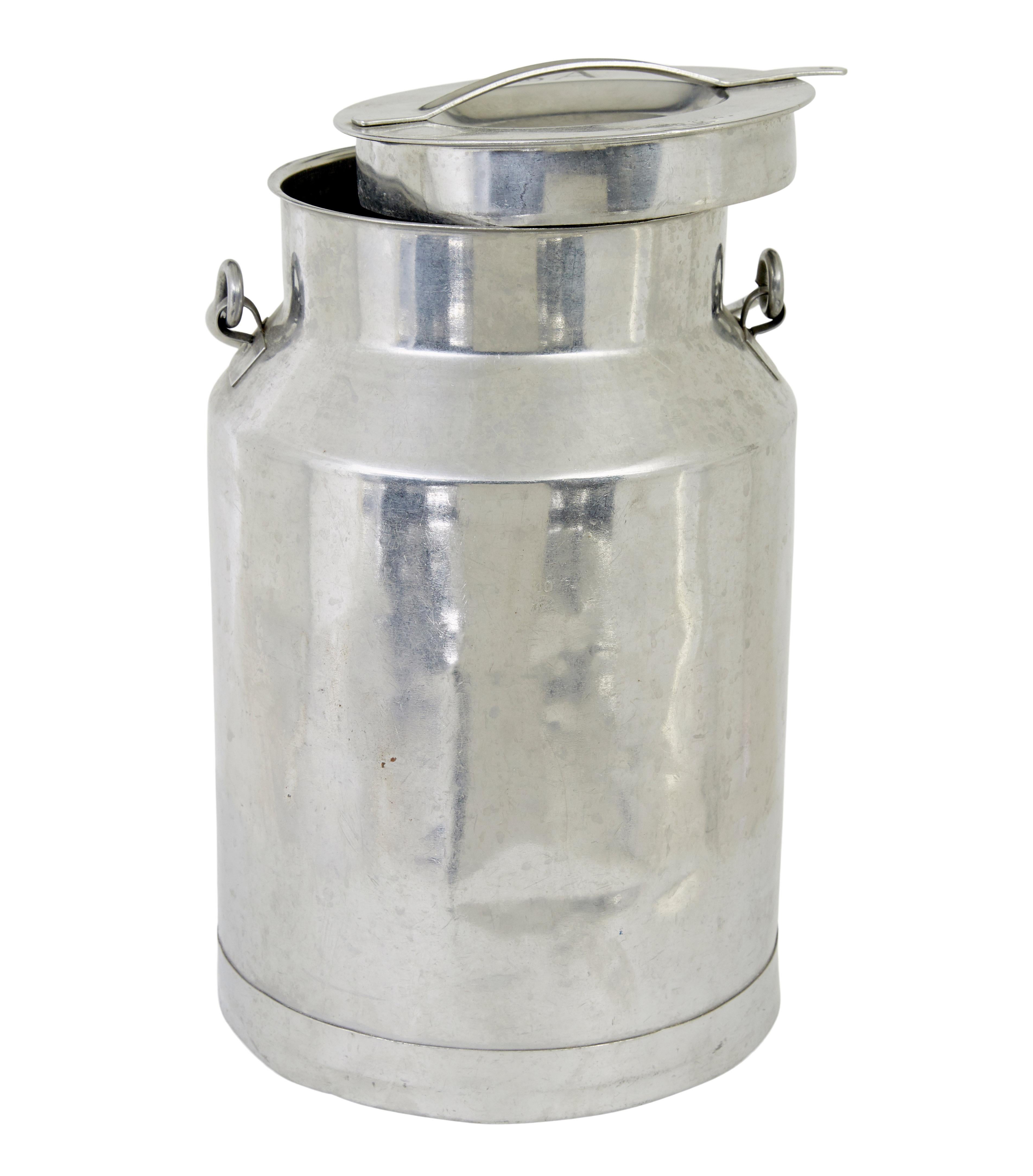 Industrial Mid century stainless steel storage vessel For Sale