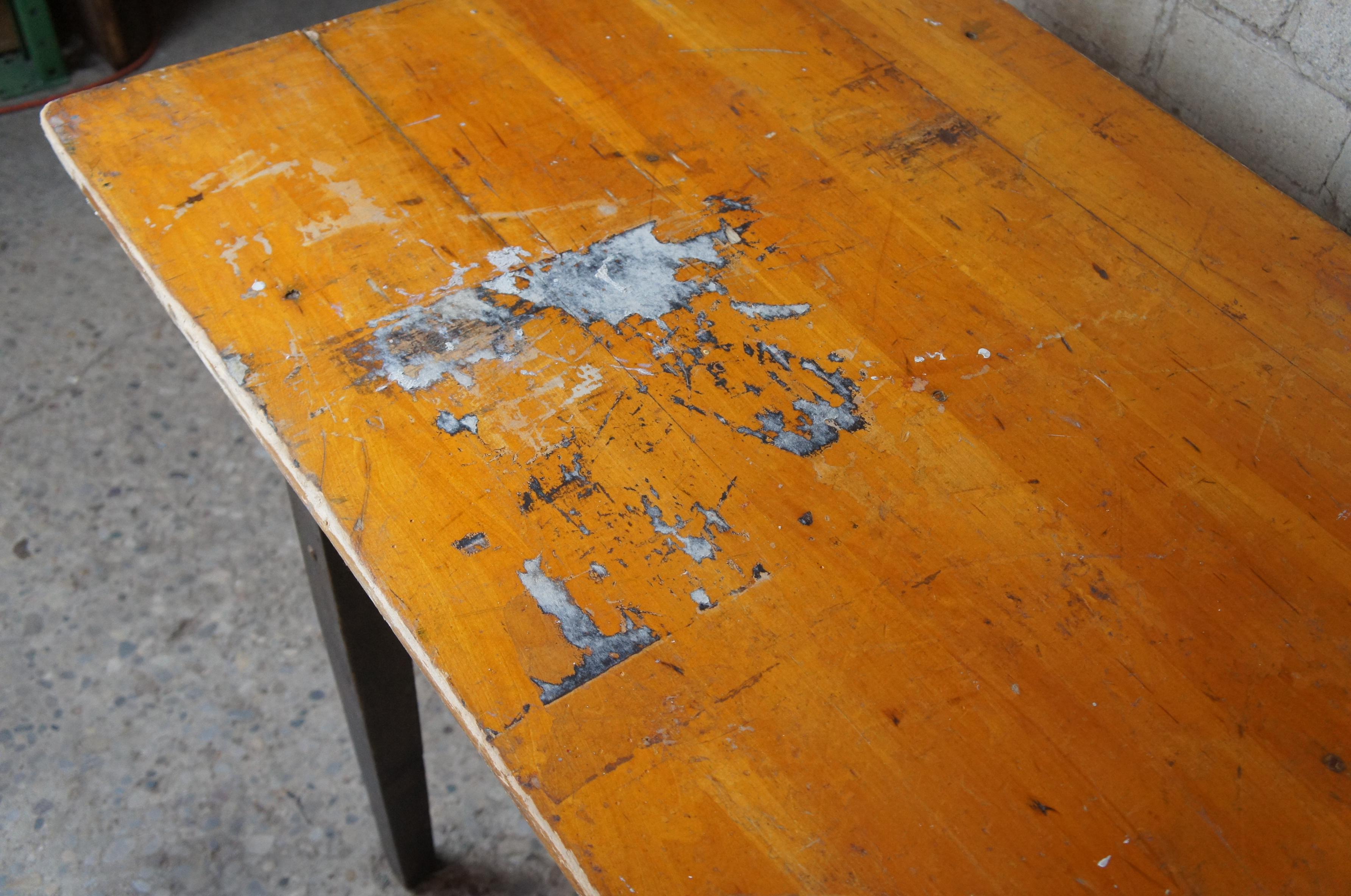 Mid Century Stakmore Folding Work Table Picnic Rustic Country Farmhouse Harvest 1