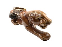 Mid-Century Stalking Panther Statue T.V. Lamp by Royal China & Novelty Co