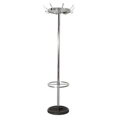 Mid-Century Standing Industrial Coat Rack with Umbrella Stand by Oosterwolde