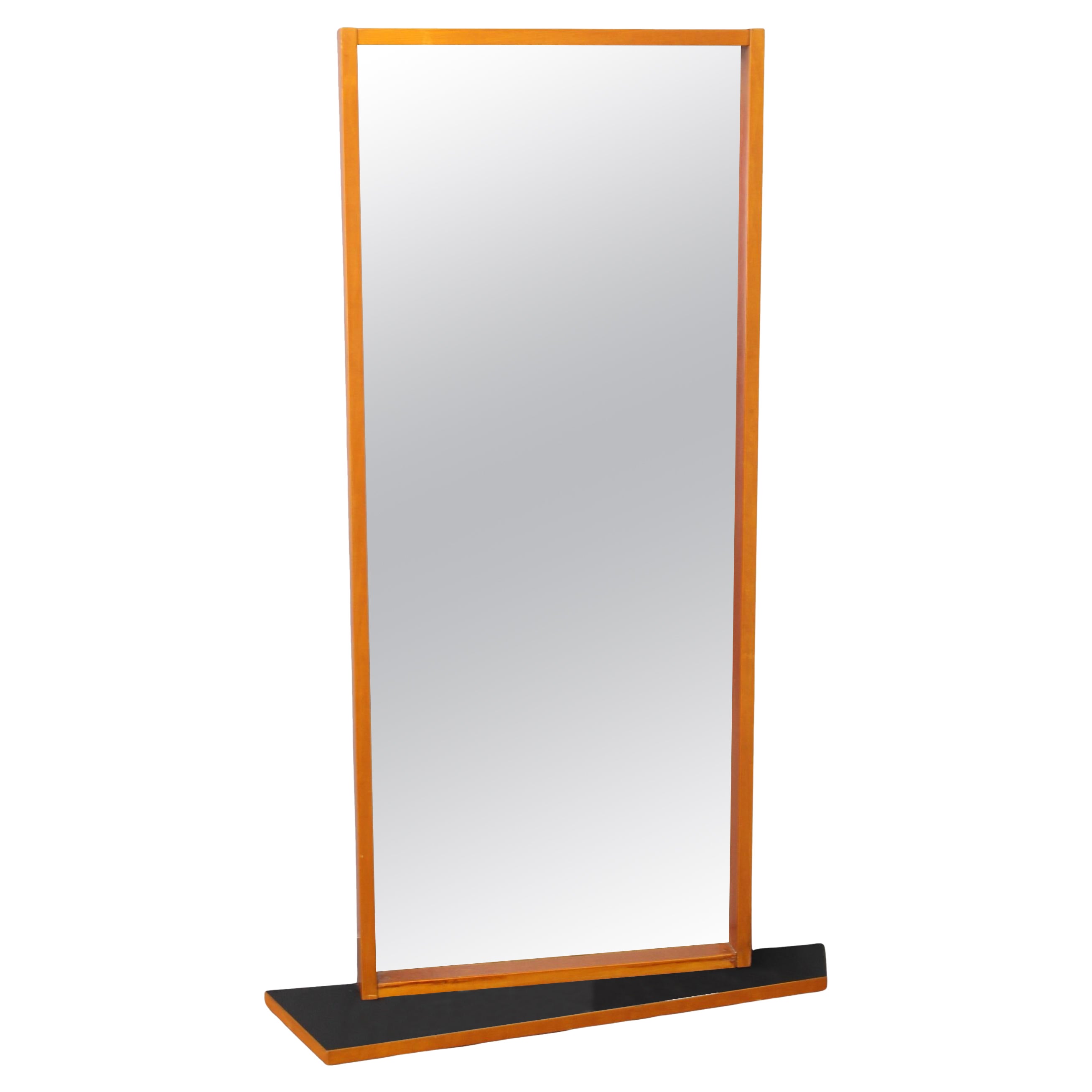 Mid-Century Standing Mirror with Shelf, Czechoslovakia, 1960s en venta