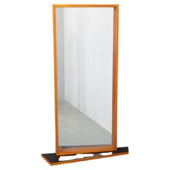 Mid-Century Standing Mirror with Shelf, Czechoslovakia, 1960s