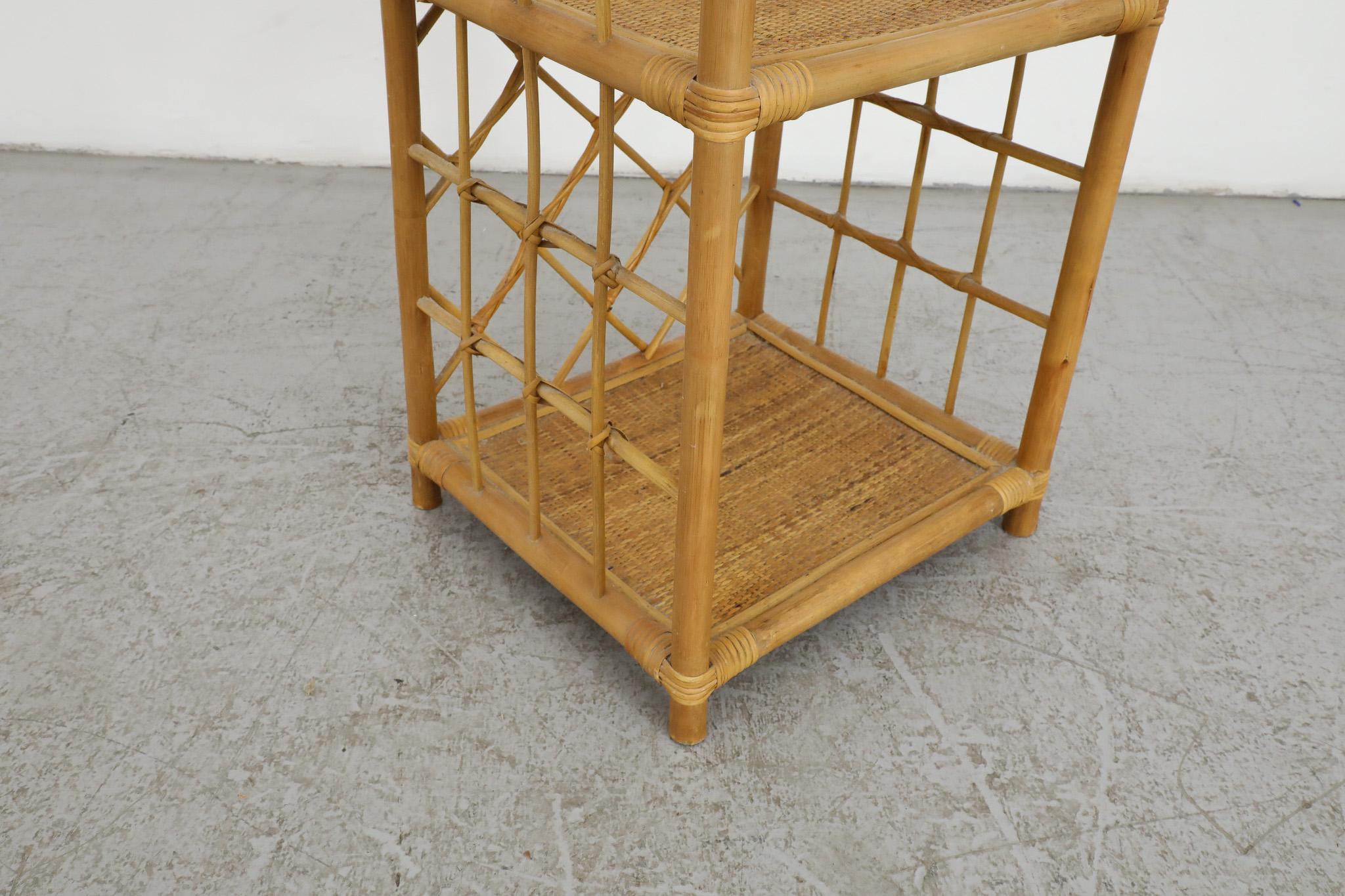 Mid-Century Standing Standing Bamboo Bookcase 6