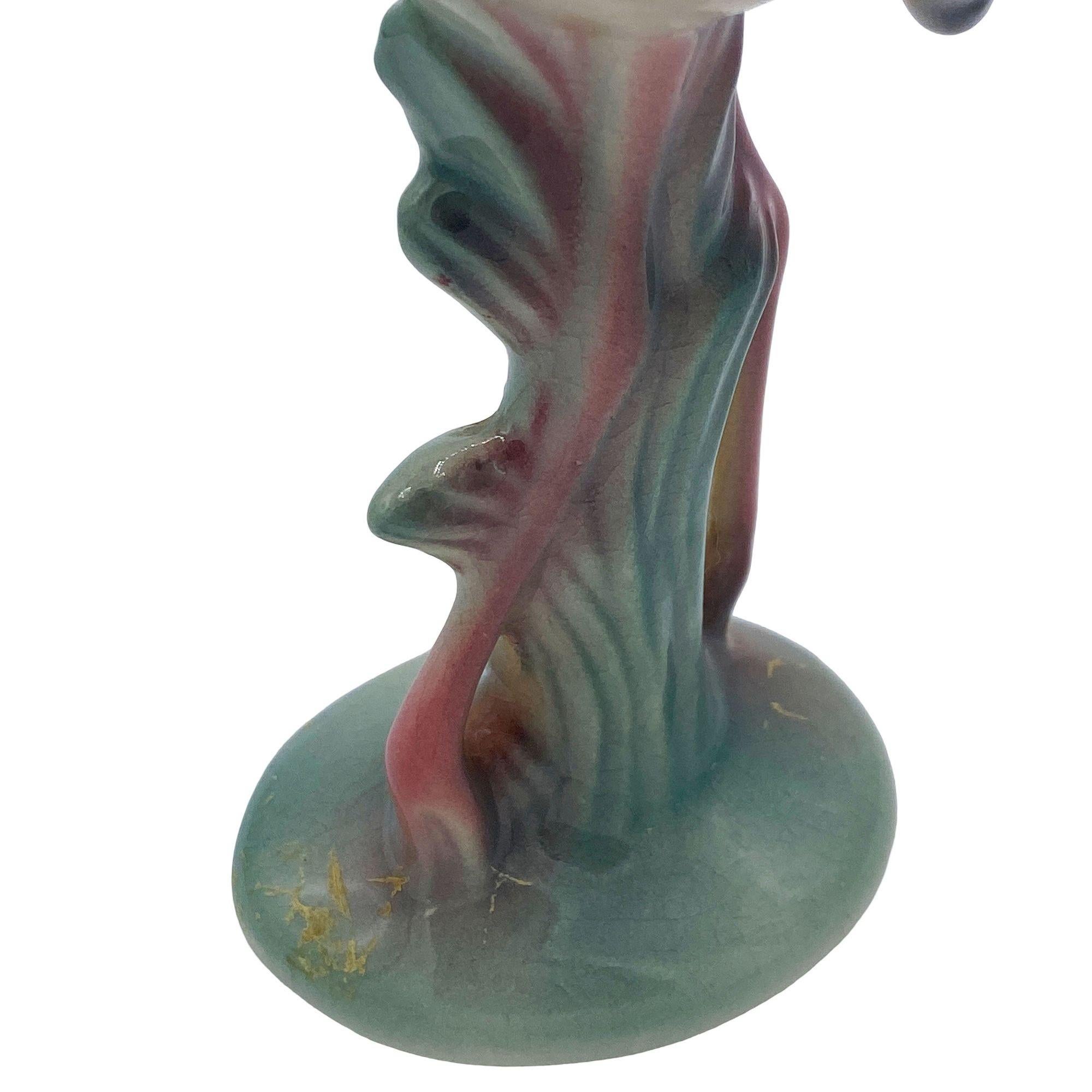 Mid-century Standing Tall Pink Flamingo Ceramic Tabletop Sculpture Brad Keeler In Excellent Condition For Sale In Van Nuys, CA