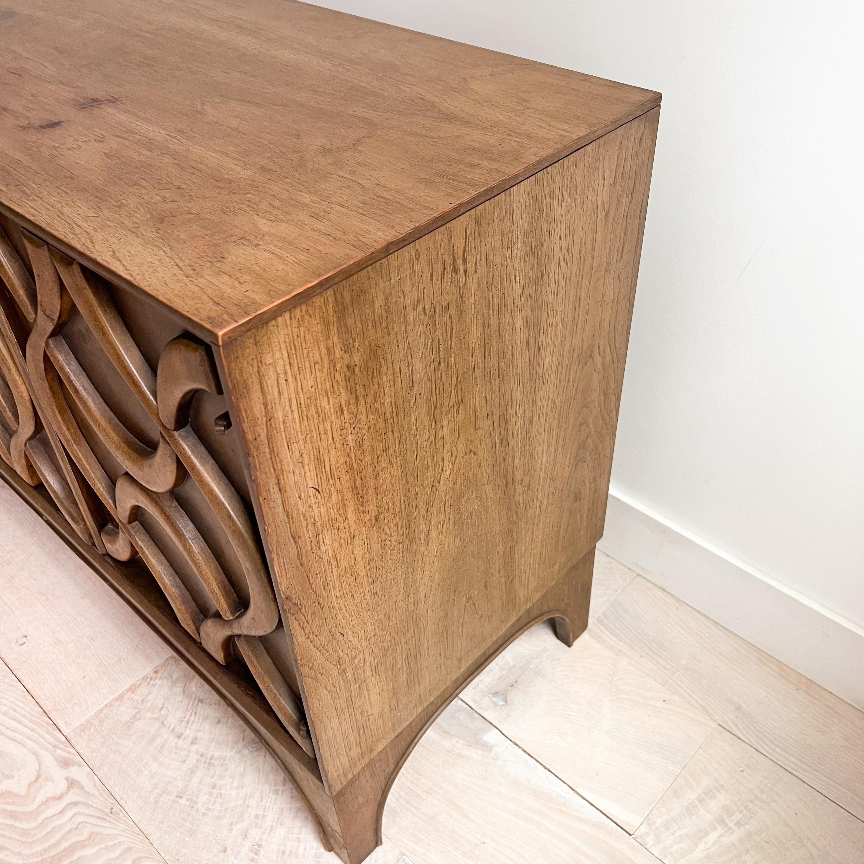 Mid Century Stanley Cosmopolitan Low Dresser w/ Sculpted Front 4