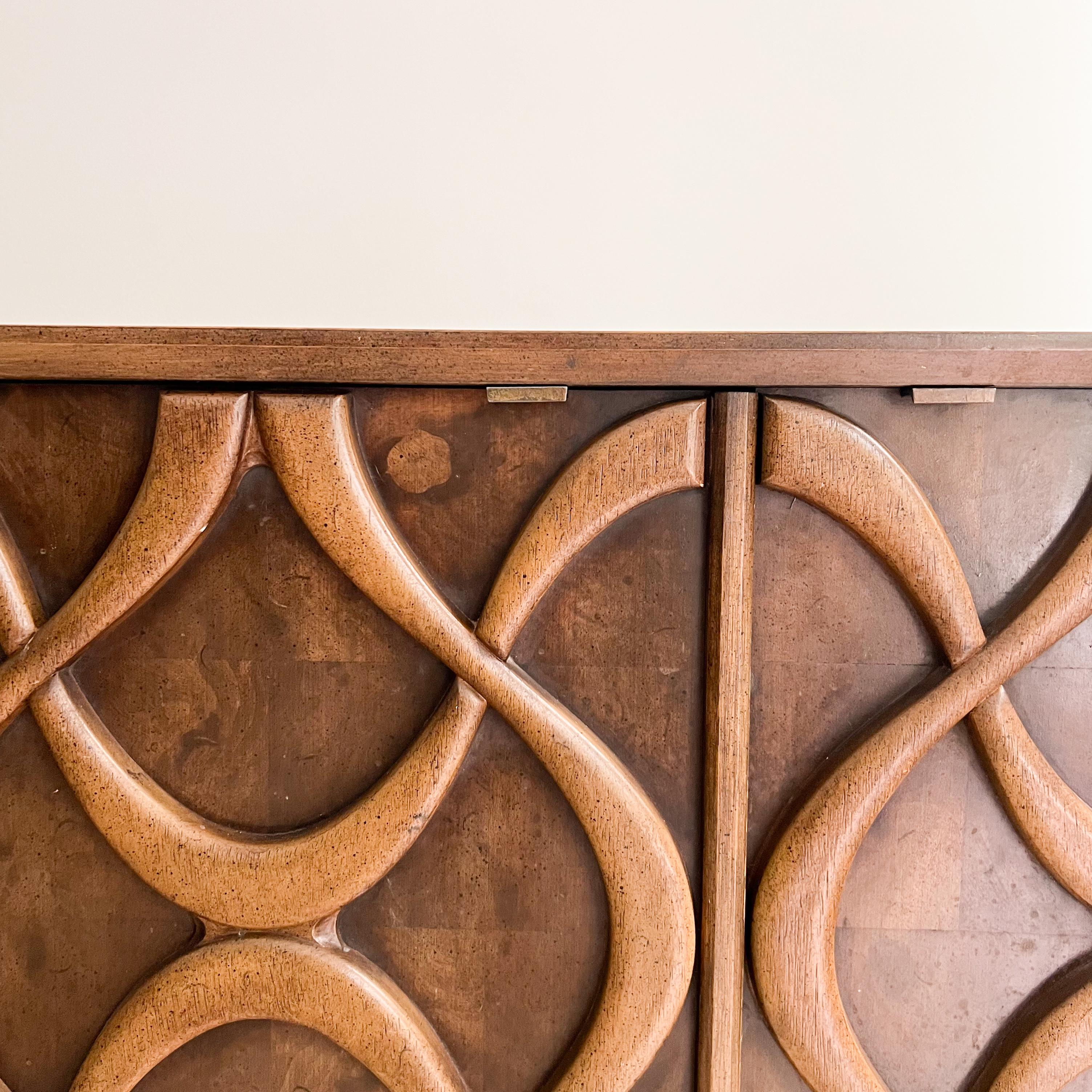 Mid Century Stanley Cosmopolitan Low Dresser w/ Sculpted Front 13