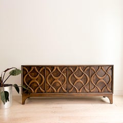 Mid Century Stanley Cosmopolitan Low Dresser w/ Sculpted Front