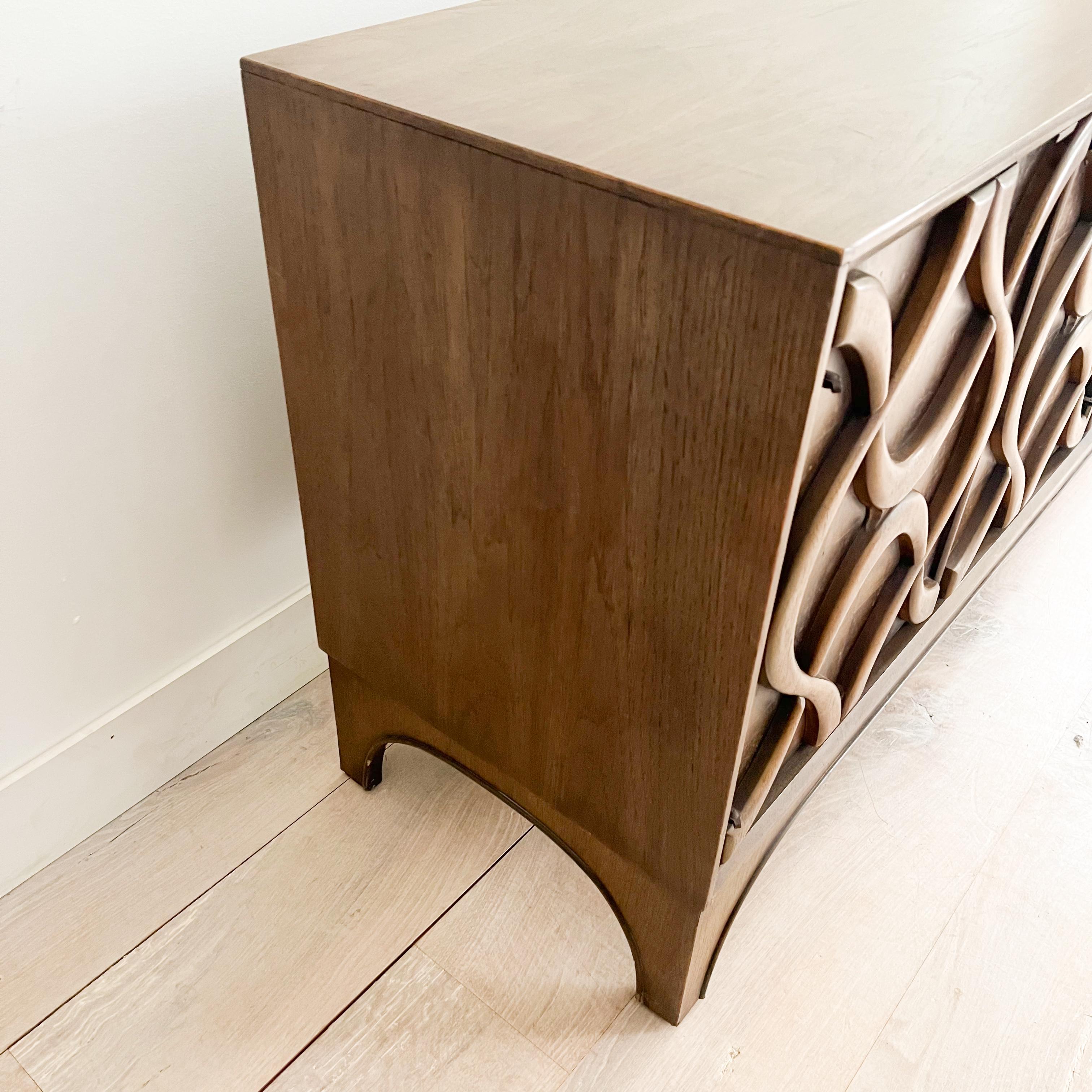 Mid-Century Modern Mid Century Stanley Cosmopolitan Low Dresser w/ Sculpted Front