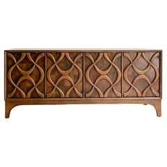 Mid Century Stanley Cosmopolitan Low Dresser w/ Sculpted Front