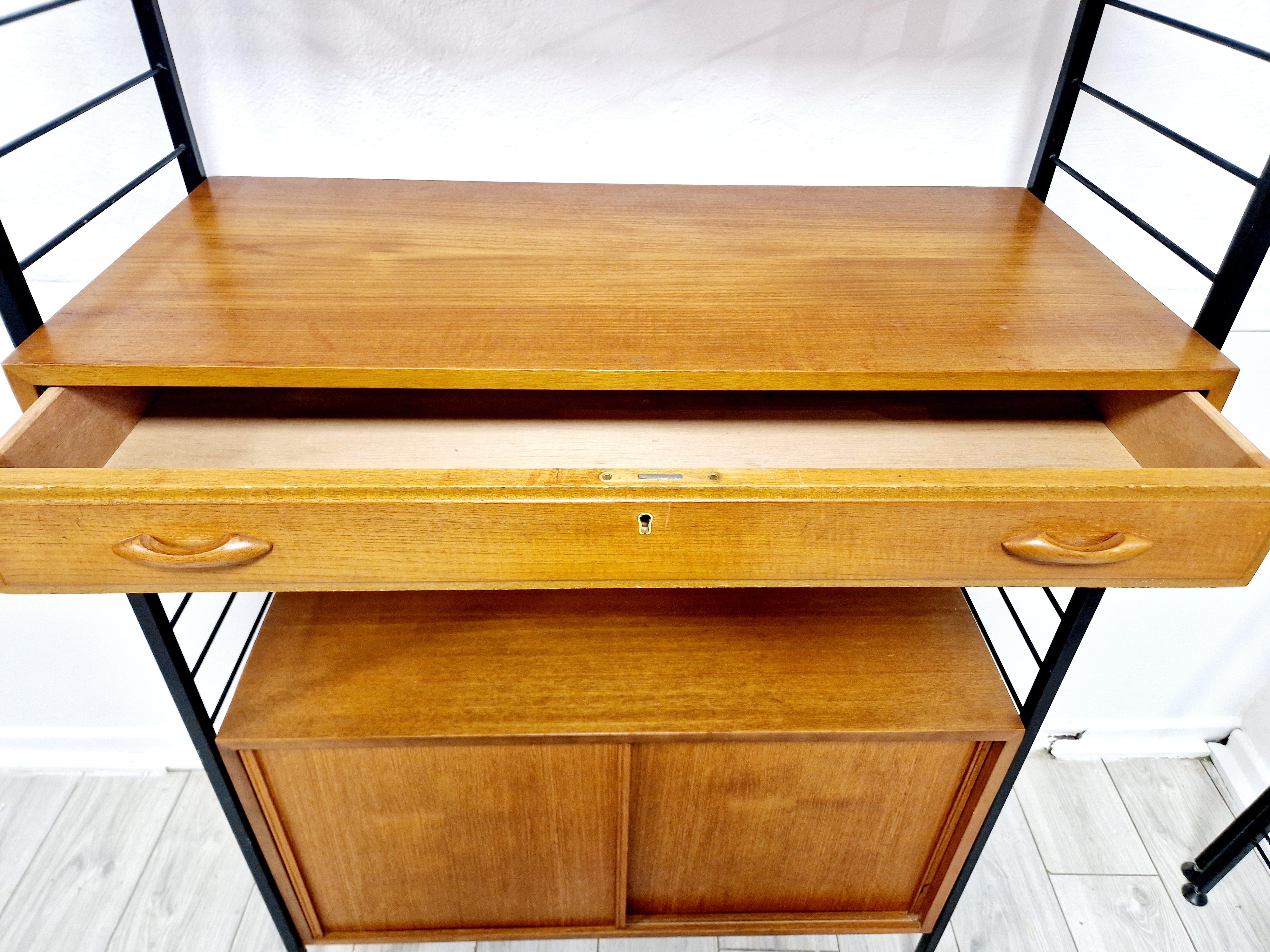 British Mid Century Staples Ladderax Shelving Cupboard