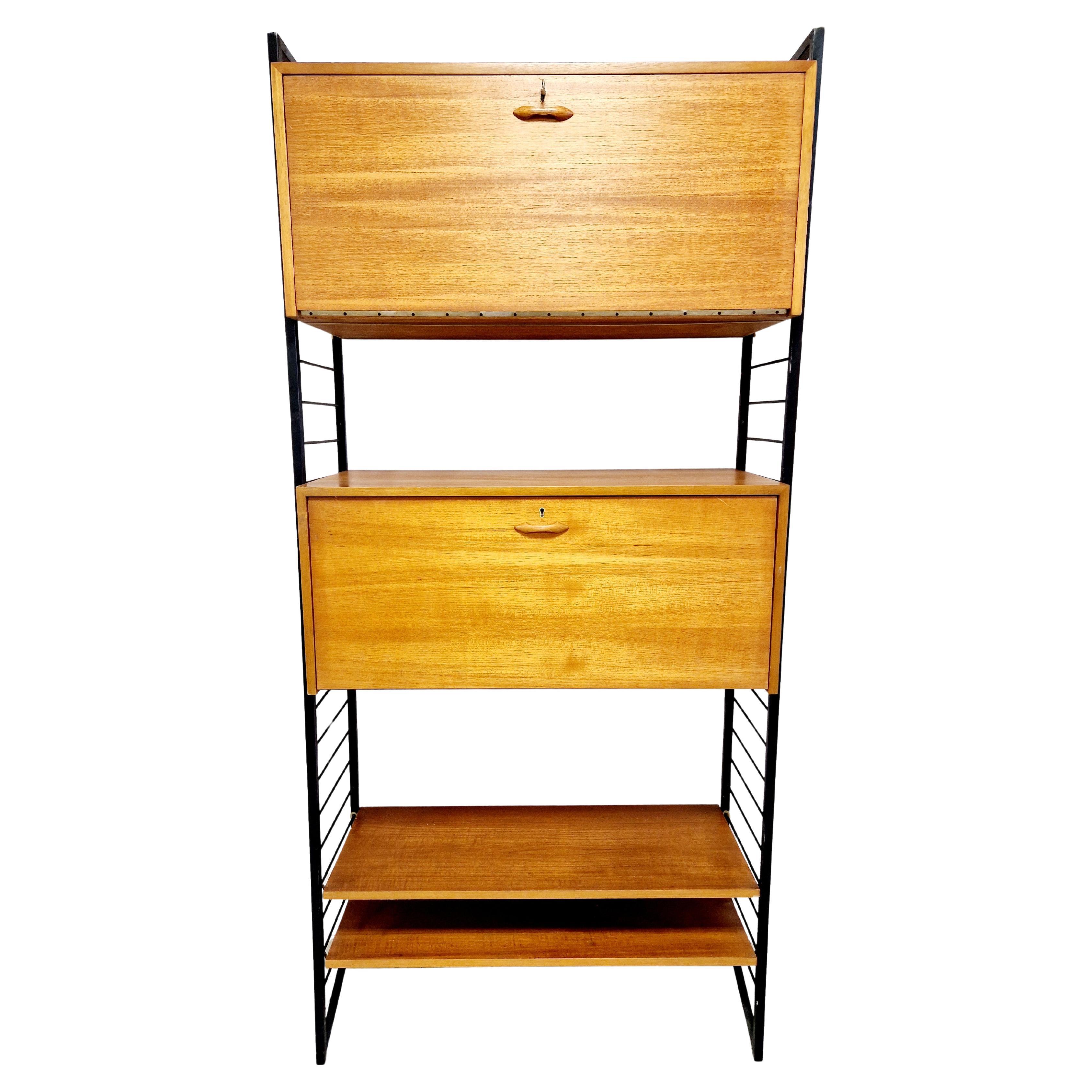 Mid Century Staples Ladderax Shelving Cupboard