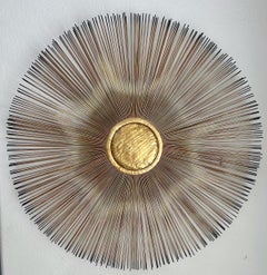 Sculpture murale de Devall, étoile d'étoile en métal mélangé, milieu du siècle dernier