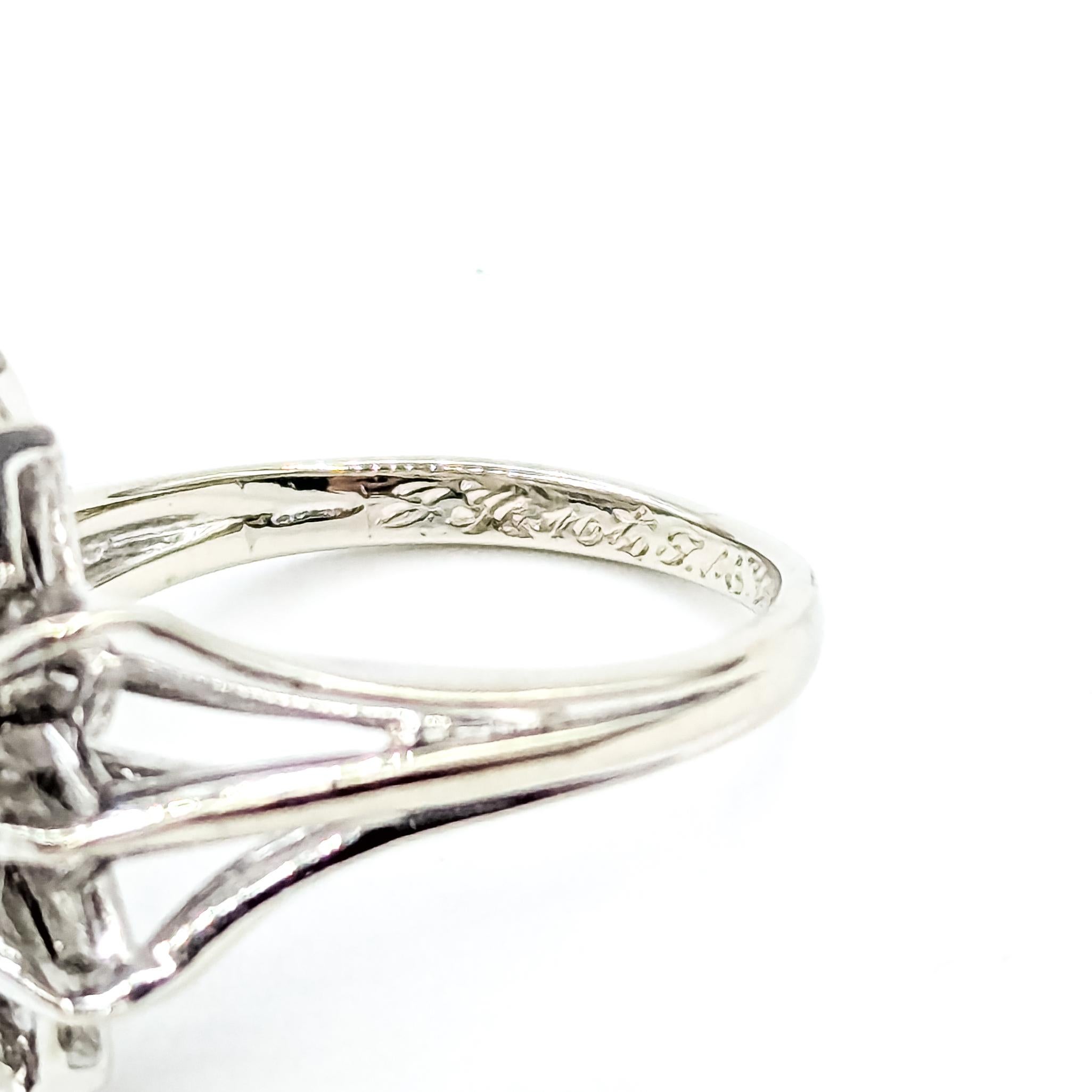 Mid-century Starburst Ruby & Diamond Ring in 14k For Sale 5