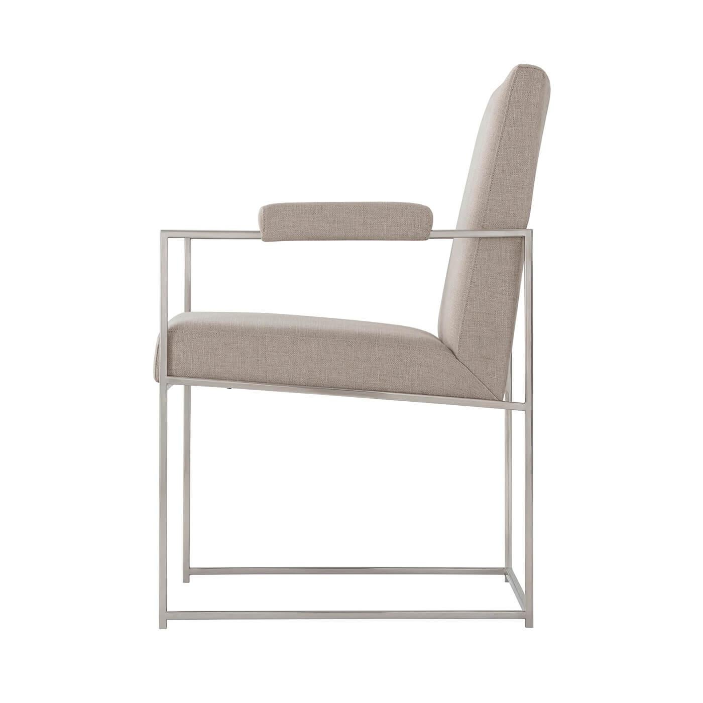 Mid-Century Modern Midcentury Steel Armchair For Sale