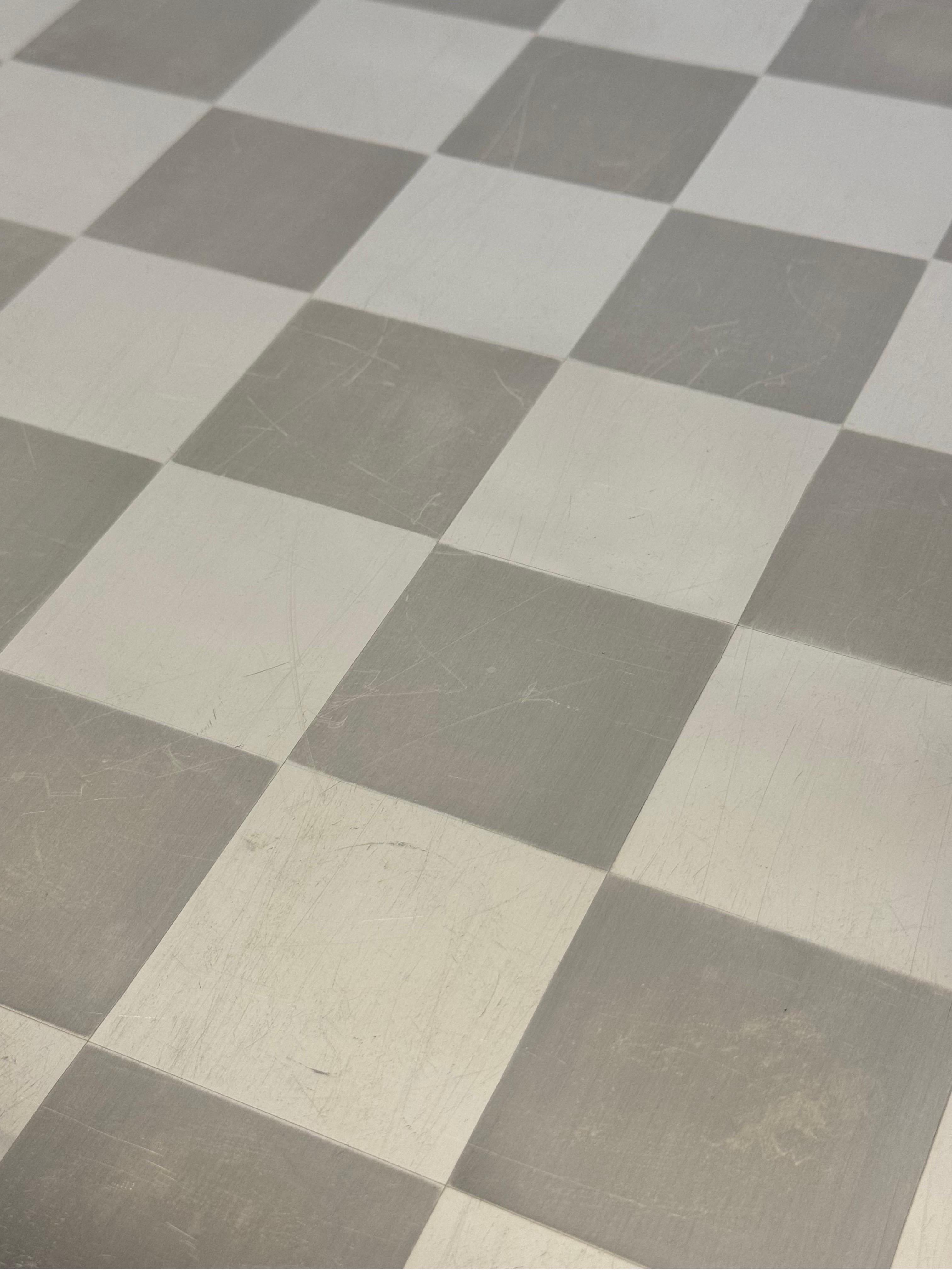 Mid-Century Steel Chess or Checkers Game Table, 1970s For Sale 4