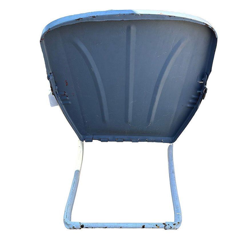 Mid-century Steel Flat Iron Springer Patio Outdoor Lounge Chair, Pair For Sale 2