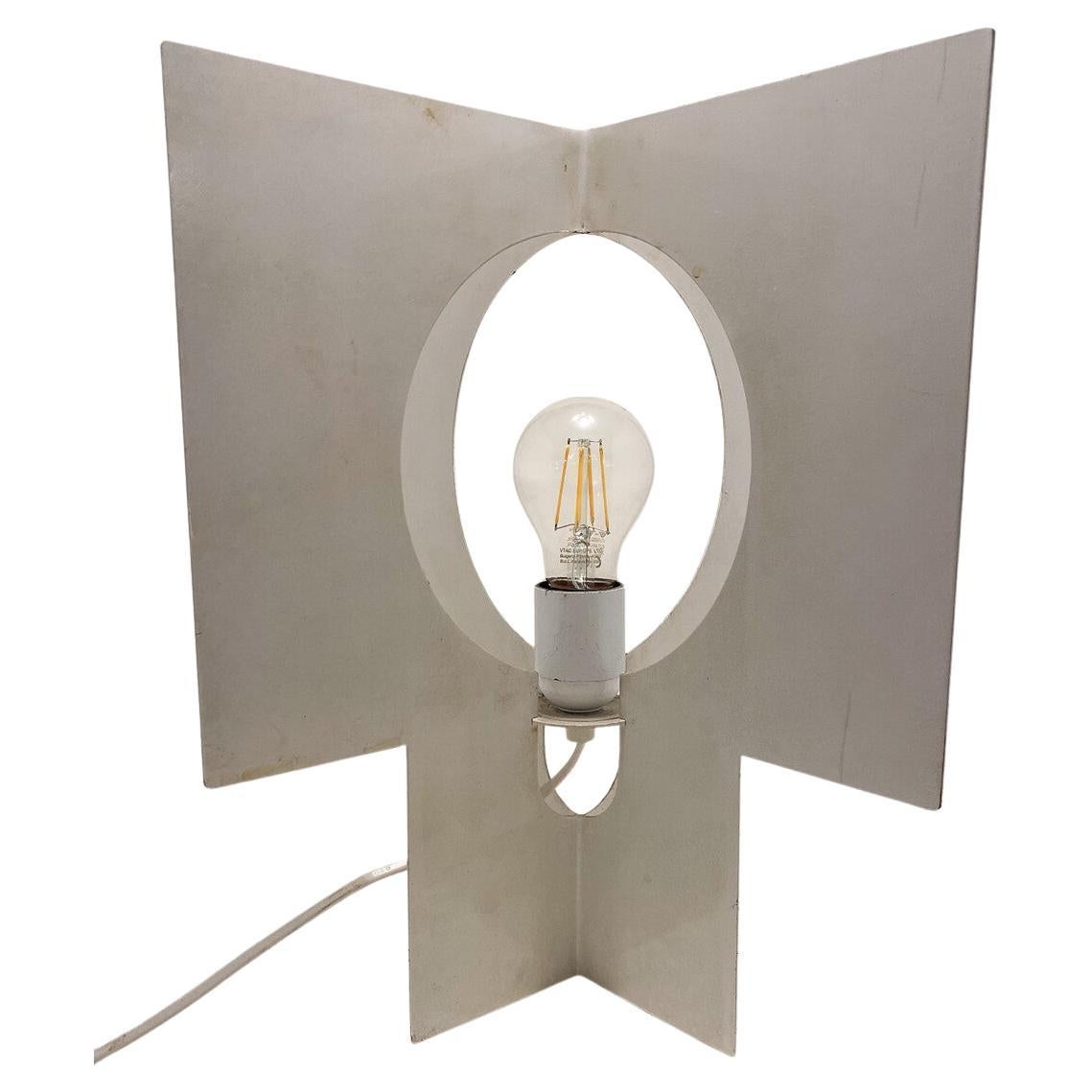 mid century steel lamp, vintage, italy For Sale