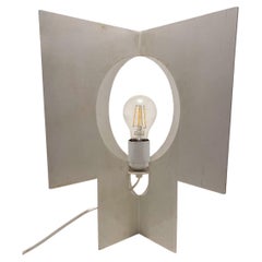 mid century steel lamp, vintage, italy