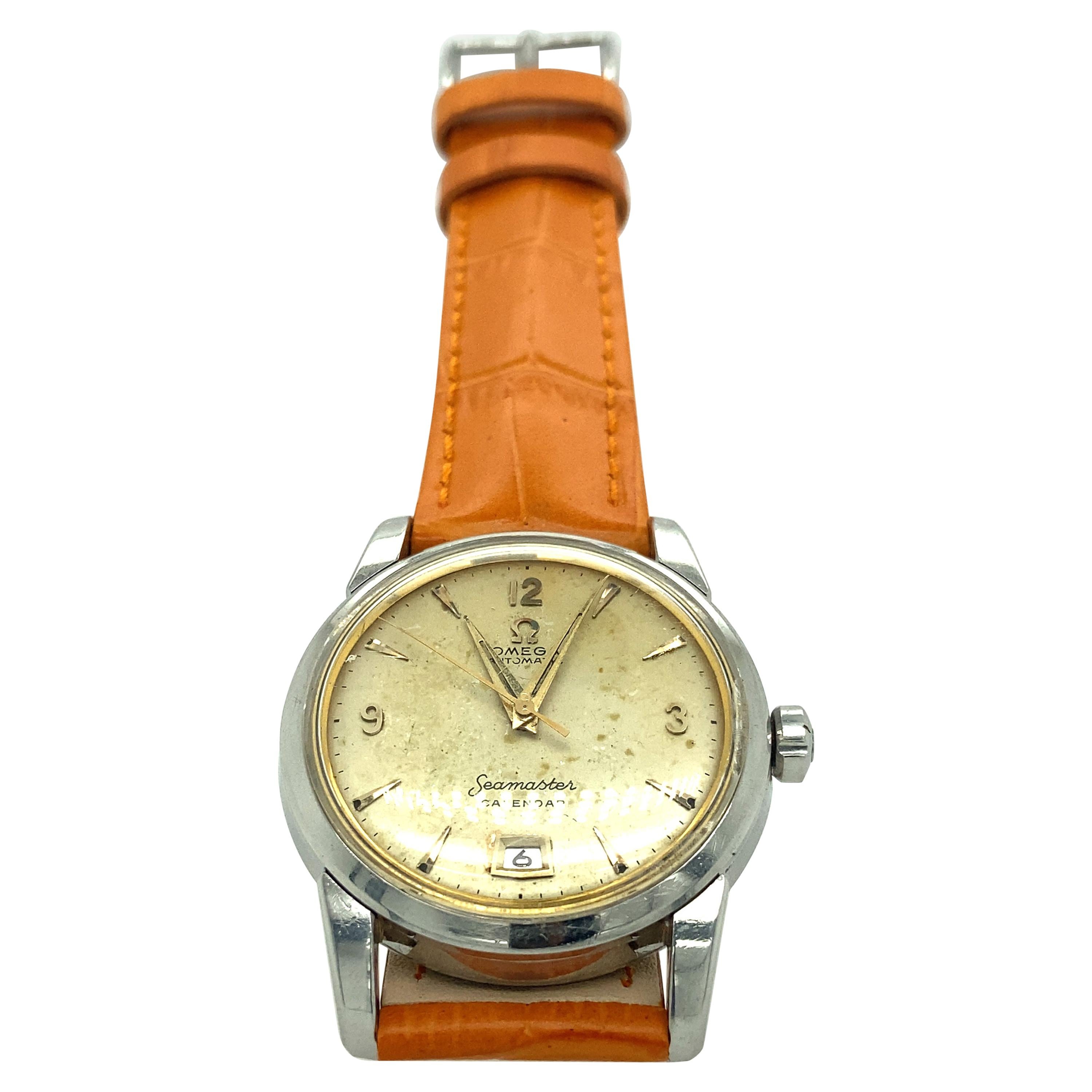 Mid-Century Steel Omega Watch
