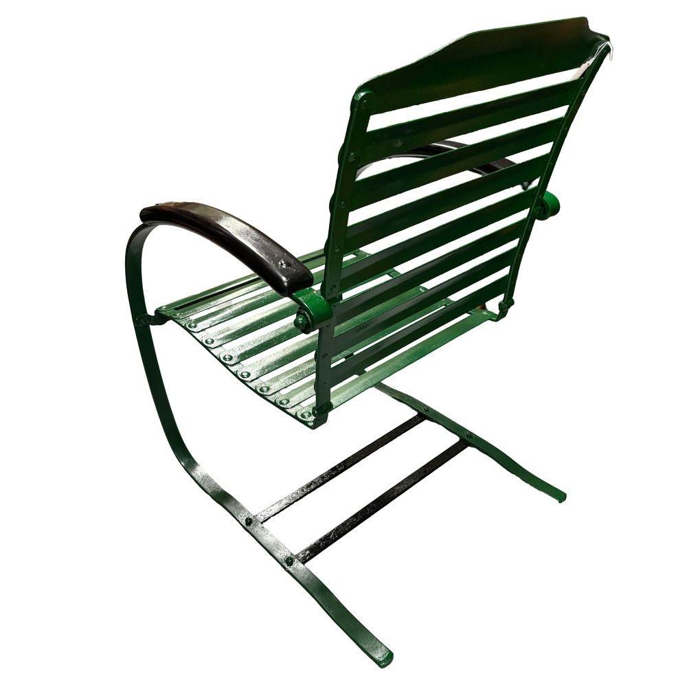 Mid-century Steel Springer Rocking Outdoor Patio Chair , Pair For Sale 1