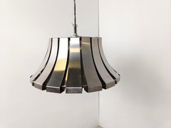 Mid-Century Steel Suspension Lamp by E. Martinelli for Martinelli Luce, Italy