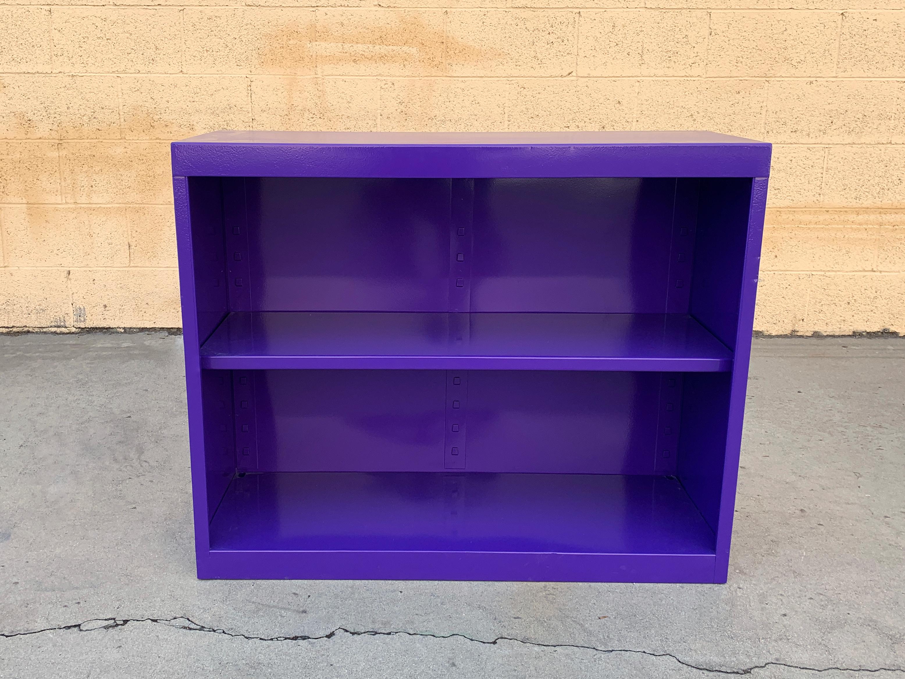 purple bookcase