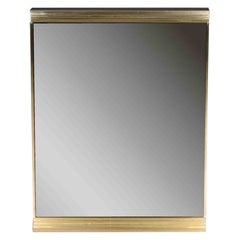 Mid-Century Stepped Brass Mirror