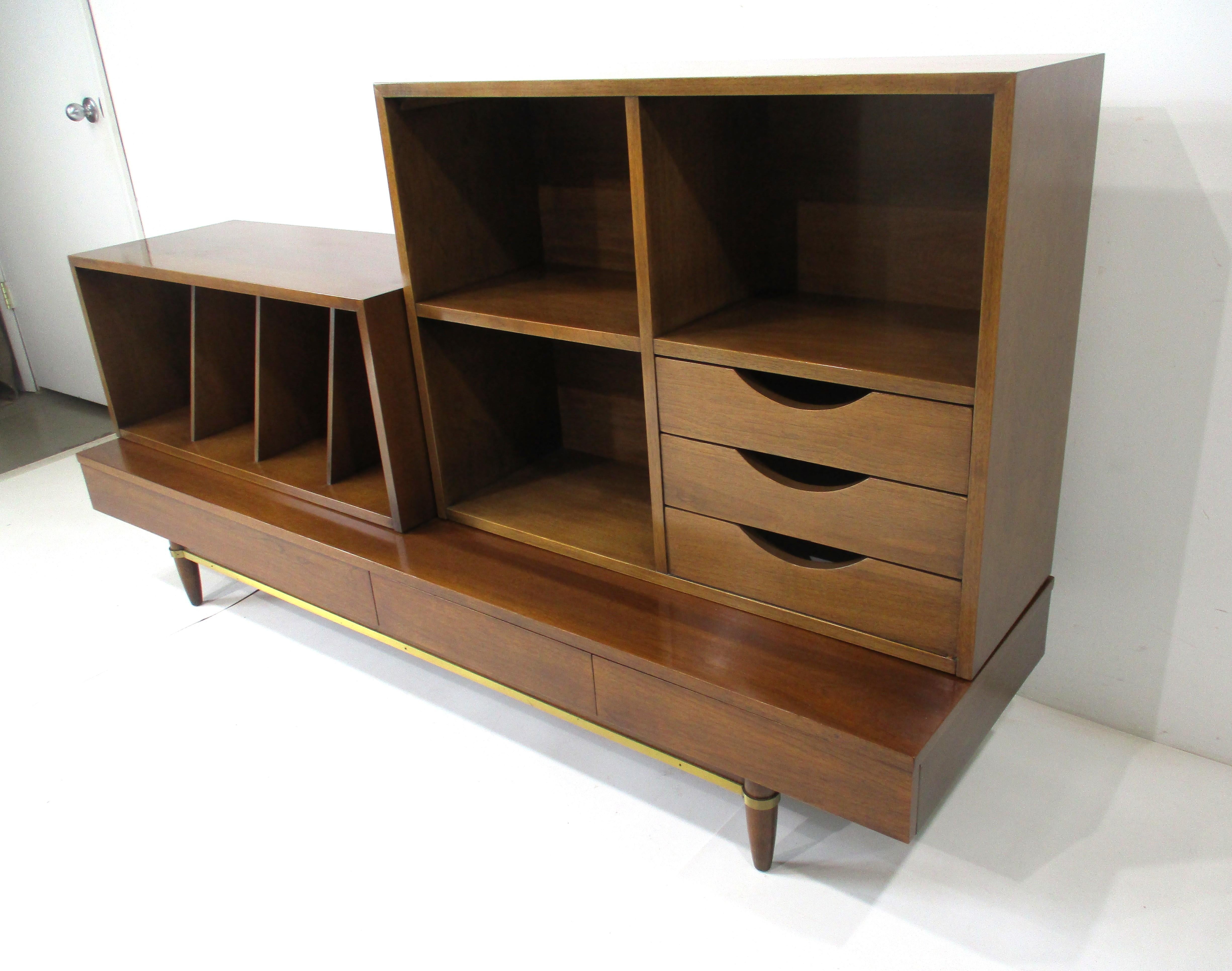 20th Century Mid Century Stereo Record Cabinet by Merton Gershun  / American of Martinsville