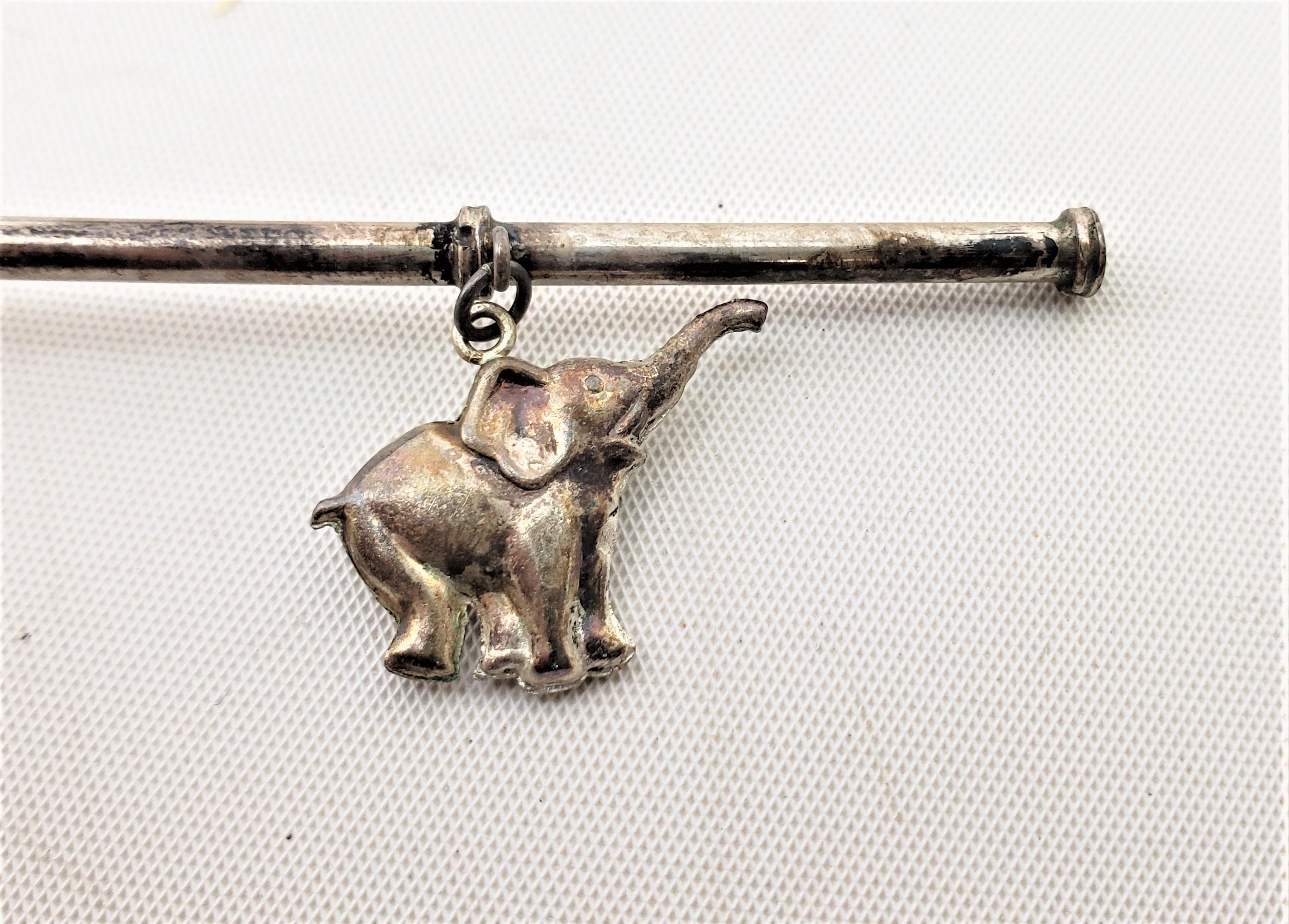 20th Century Mid-Century Sterling & .900 Silver Sipping Straw Cocktail Spoon Set with Animals For Sale