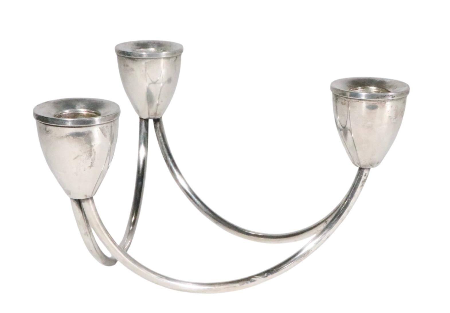 Candelabro in argento di metà secolo di Maurice Duchin in vendita 4