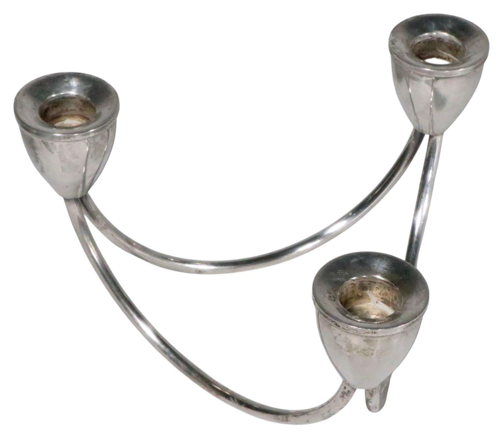 Candelabro in argento di metà secolo di Maurice Duchin In condizioni buone in vendita a New York, NY