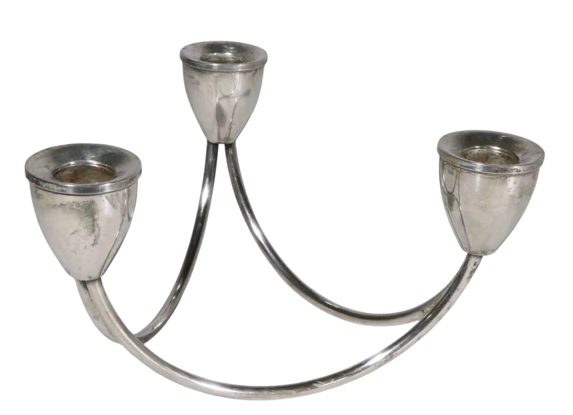 Candelabro in argento di metà secolo di Maurice Duchin in vendita 1