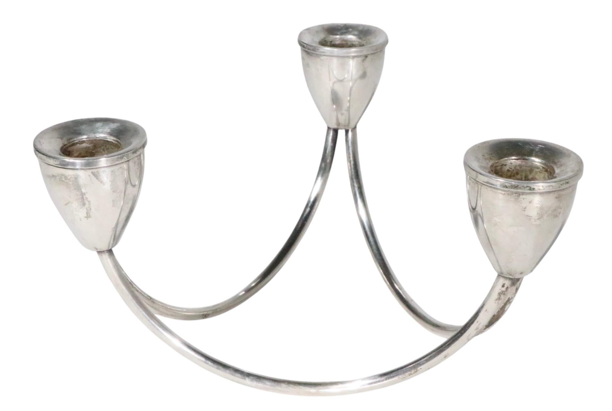 Candelabro in argento di metà secolo di Maurice Duchin in vendita 2