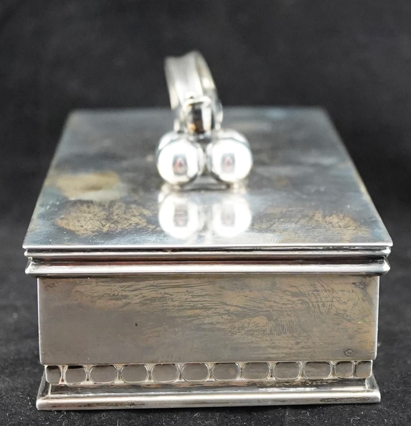 Argent Boîte à cigares en argent massif du milieu du siècle par Alphonse La Paglia 1952 en vente