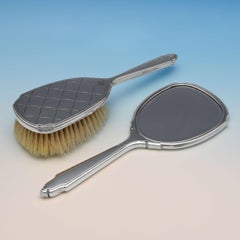 Mid-Century Sterling Silver Dressing Table Set, Deakin & Francis 1974, Boxed